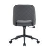 Modern home dark grey PU Office chair adjustable 360 ¬∞ swivel chair engineering plastic armless swivel computer chair with wheels living room, office