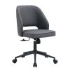 Modern home dark grey PU Office chair adjustable 360 ¬∞ swivel chair engineering plastic armless swivel computer chair with wheels living room, office