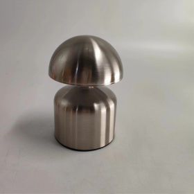 Mini Metal Table Lamp Retro Charging Lamp Creative Dumbbell Night Light (Option: Space Silver-Mushroom-US)