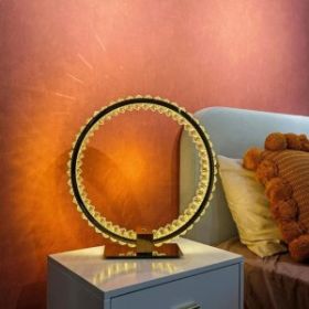 Cozy And Romantic Bedroom Decorative Table Lamp Bedside (Option: Three Color Light-Intrinsic Color Of Copper)