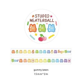 Nico Meow Series Journal Tape (Option: Gummy Bear 15mmX2m)