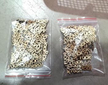 A Can Of Fucks Gift Jar Wooden Letter Crafts (Option: Random bag)