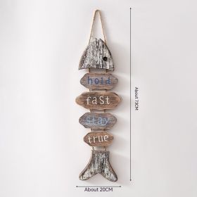 Mediterranean Retro Fish Listing Ocean Style (Option: Retro Fish Shaped Listing)