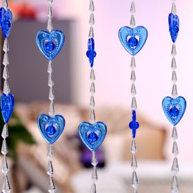 Household Plastic Crystal Acrylic Door Chain Decoration (Option: Transparent blue-90x190)