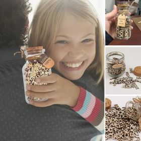 A Can Of Fucks Gift Jar Wooden Letter Crafts (Option: Love)