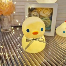 Cartoon Luminous Toy Children Cute Led Small Night Lamp (Option: Cocoa Duck White Blue)
