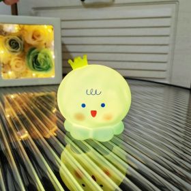 Cartoon Luminous Toy Children Cute Led Small Night Lamp (Option: Octopus Blue)