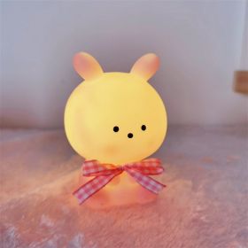 Cartoon Luminous Toy Children Cute Led Small Night Lamp (Option: Big Head Rabbit Pink Pink)
