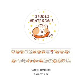Nico Meow Series Journal Tape (Option: Cute Cat Partner 15mmX2m)