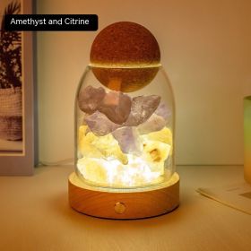 Aromatherapy Oil Fragrant Stone Indoor Small Night Lamp Decoration (Option: 2to3cm-Amethyst Citrine)
