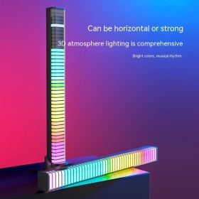 3D Double-sided Pickup Light RGB Voice Control Music Rhythm Lamp (Option: Rechargeable-3D 64 Lamp Beads)