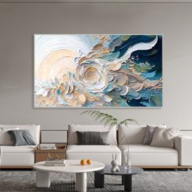 Hand Painted Oil Painting Original Flower Textured Wall Art 3D Abstrat Painting On Canvas Wall Decor Living Room Soft Color Textured Flower Wall Art S (style: 1, size: 100x150)