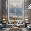 Hand Painted Oil Painting Original Oil Painting on Canvas Sea Landscape Painting Large Wall Sky Sea Painting Sea Level Painting Of Sunrise Landscape L
