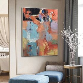 Handmade Hand Painted Oil Painting Wall Modern Abstract Painting Canvas Nude Lady Painting Home Entryway Living Room Bedroom Luxurious Decoration Pain (style: 1, size: 90x120cm)