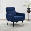 Mid Century Modern Upholstered Fabric Accent Chair;  Living Room;  Bedroom Leisure Single Sofa Chair (with Metal Legs);  TV armrest seat;  Suitable fo