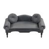 54' Width Modern Velvet Upholstered Loveseat Sofa Accent Bedside Entryway Bench Small Sofa 2 Seater Couch Settee for Living Room Bedroom Nail Head Tri