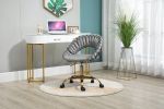 COOLMORE Computer Chair Office Chair Adjustable Swivel Chair Fabric Seat Home Study Chair