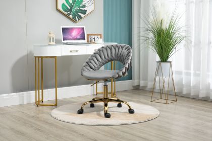 COOLMORE Computer Chair Office Chair Adjustable Swivel Chair Fabric Seat Home Study Chair (Color: as Pic)