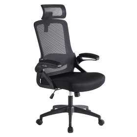 Ergonomic Office Desk Chair,Mesh High Back Computer Chair with Adjustable 3D Headrest & Lumbar Support & Flip-Up Arms Executive/Home/Study/Work Office (Color: as Pic)