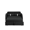 Modern 55.5" Pull Out Sleep Sofa Bed 2 Seater Loveseats Sofa Couch with side pockets, Adjsutable Backrest and Lumbar Pillows for Apartment Office Livi