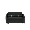 Modern 55.5" Pull Out Sleep Sofa Bed 2 Seater Loveseats Sofa Couch with side pockets, Adjsutable Backrest and Lumbar Pillows for Apartment Office Livi
