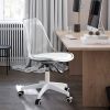 Modern Home Office Desk Chairs, Adjustable 360 ¬∞Swivel Chair Engineering Plastic Armless Swivel Computer Chair With Wheels for Living Room, Bed Room