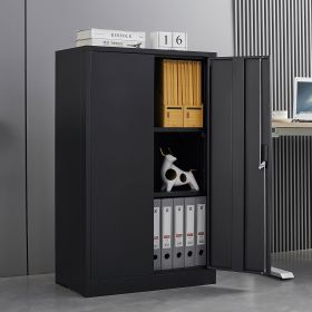 Metal Storage Cabinet with Locking Doors and Adjustable Shelf, Folding Filing Storage Cabinet , Folding Storage Locker Cabinet for Home Office,School, (Color: as Pic)
