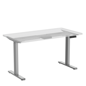 Height Adjustable Standing Desk Frame - Dual Motor Load 265lbs Electric Sit Stand Desk Stand Up Desk Heavy Duty 2-Stage Base for Home Office - Frame O (Color: gray)