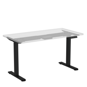 Height Adjustable Standing Desk Frame - Dual Motor Load 265lbs Electric Sit Stand Desk Stand Up Desk Heavy Duty 2-Stage Base for Home Office - Frame O (Color: Black)