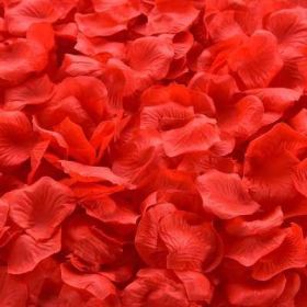 Artificial Rose Petal Artificial Flower Silk Petals Valentine Day Wedding Flower Decoration Flowers (Color: Red, size: 3000pcs)