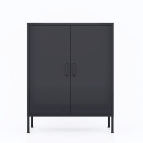 Metal Storage Locker Cabinet, Adjustable Shelves Free Standing Sideboard Steel Cabinets for Office,Home (Color: as picture)
