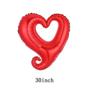 Double Bear Hug Heart Balloons Foil I Love You Wedding Valentine Day Marriage Event Party Balloon Decoration (Ballon Size: as show, Color: 1pc 30inch heart)