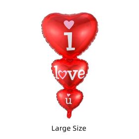 Double Bear Hug Heart Balloons Foil I Love You Wedding Valentine Day Marriage Event Party Balloon Decoration (Ballon Size: as show, Color: 1pc String heart A)