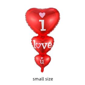 Double Bear Hug Heart Balloons Foil I Love You Wedding Valentine Day Marriage Event Party Balloon Decoration (Ballon Size: as show, Color: 1pc String heart B)