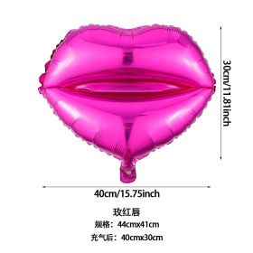 Double Bear Hug Heart Balloons Foil I Love You Wedding Valentine Day Marriage Event Party Balloon Decoration (Ballon Size: as show, Color: 2pcs lip D)