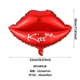 Double Bear Hug Heart Balloons Foil I Love You Wedding Valentine Day Marriage Event Party Balloon Decoration (Ballon Size: as show, Color: 2pcs lip B)
