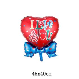 Double Bear Hug Heart Balloons Foil I Love You Wedding Valentine Day Marriage Event Party Balloon Decoration (Ballon Size: as show, Color: 1pc bownot heart)