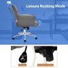 Modern Home Office Leisure Chair PU Leather Adjustable Swivel with Armrest