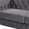 82" Mid Century Modern Sofa with Rubber Wood Legs; Velvet Upholstered Sofa Couch; Sofa with Thick Removable Seat Cushion;  3 Seater Sofa Couch for Liv