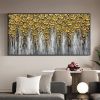 Hand Painted Oil Painting 3D Abstract Flower Landscape Oil Painting on Canvas Large Original Gold Floral Palette knife Texture Art Living Room Wall Ar