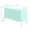 Metal Storage Locker Cabinet, Adjustable Shelves Free Standing Sideboard Steel Cabinets for Office,Home