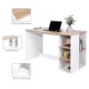 47.2" Computer Desk with 5 Storage Shelves, Modern Study Writing Desk for Small Spaces Gaming Desk, Multipurpose Student Learning Table Workstation fo