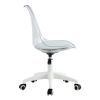 Modern Home Office Desk Chairs, Adjustable 360 ¬∞Swivel Chair Engineering Plastic Armless Swivel Computer Chair With Wheels for Living Room, Bed Room
