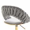 COOLMORE Computer Chair Office Chair Adjustable Swivel Chair Fabric Seat Home Study Chair