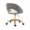 COOLMORE Computer Chair Office Chair Adjustable Swivel Chair Fabric Seat Home Study Chair