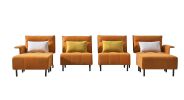 HQ-281 Sofa Couch, Mid-Century Suede Seat for Living Room