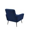 Mid Century Modern Upholstered Fabric Accent Chair;  Living Room;  Bedroom Leisure Single Sofa Chair (with Metal Legs);  TV armrest seat;  Suitable fo