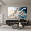 Hand Painted Oil Painting Original Flower Textured Wall Art 3D Abstrat Painting On Canvas Wall Decor Living Room Soft Color Textured Flower Wall Art S