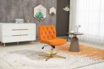 COOLMORE Home Office Desk Chair, Vanity Chair, Modern Adjustable Home Computer Executive Chair Swivel Task Chair for Small Space, Living Room, Make-up