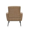 Mid Century Modern Upholstered Fabric Accent Chair;  Living Room;  Bedroom Leisure Single Sofa Chair (with Metal Legs);  TV armrest seat;  Suitable fo